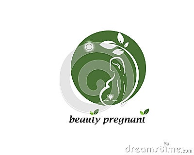 beauty pregnant women vector icon Vector Illustration