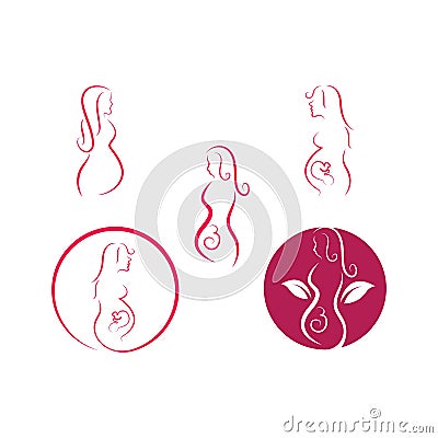 beauty pregnant women vector icon Vector Illustration