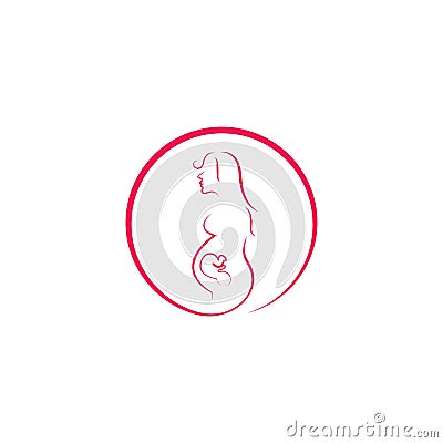 beauty pregnant women vector icon Vector Illustration