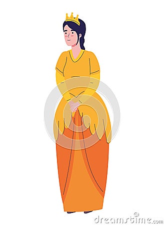 beauty princess fairytale Vector Illustration