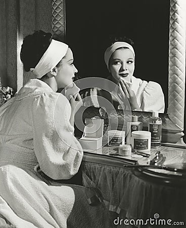 Beauty regimen Stock Photo