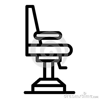 Beauty salon chair icon outline vector. Barbershop equipment Vector Illustration