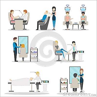 Beauty salon set. Vector Illustration