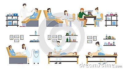 Beauty salon set. Vector Illustration