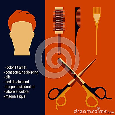 Beauty salon tools Vector illustration Vector Illustration