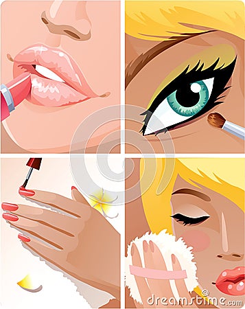 Beauty set Vector Illustration