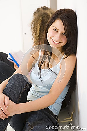 Beauty shoolgirl Stock Photo