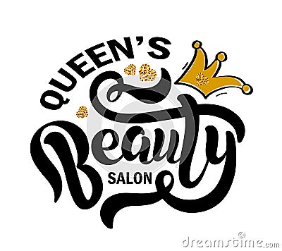 Beauty shop, salon, cosmetic or makeup logo Vector Illustration