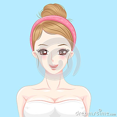 Beauty skin care woman Vector Illustration