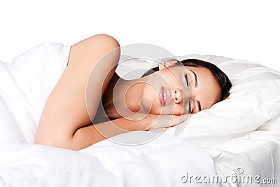 Beauty sleep and dreaming woman Stock Photo