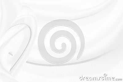 beauty on soft white silky shine abstract line fabric background Stock Photo