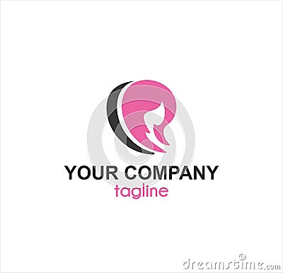 Beauty spa and shop company logo Vector Illustration