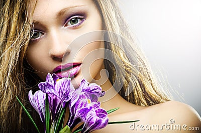 Beauty spring portrait Stock Photo
