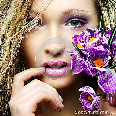 Beauty spring portrait Stock Photo