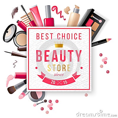 Beauty store emblem Vector Illustration