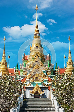 Beauty temple on daylight in Thailand Stock Photo
