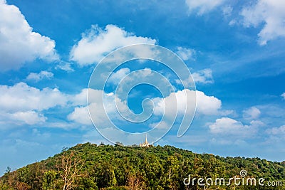 Beauty temple on hill mountain Stock Photo