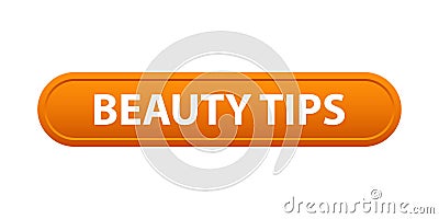 Beauty tips button Cartoon Illustration
