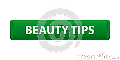 Beauty tips button Cartoon Illustration
