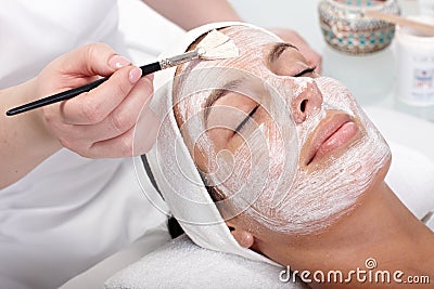 Beauty treatment at beautician Stock Photo