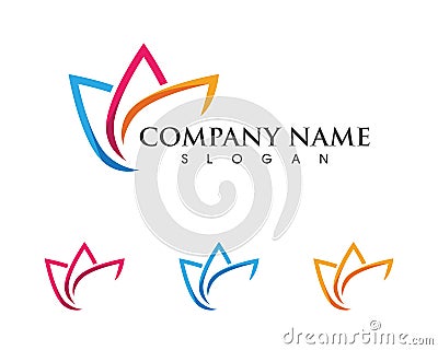 Beauty Vector lotus logo Template Vector Illustration