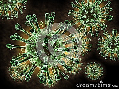 Beauty of virus Cartoon Illustration