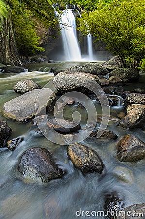 Beauty waterfall hew suwat waterfall in khoa yai national park Stock Photo