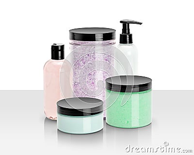 Beauty and wellness products isolated Stock Photo