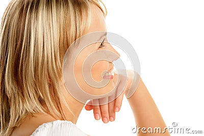 Beauty woman smiling Stock Photo