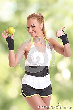 Beauty young sporty woman Stock Photo