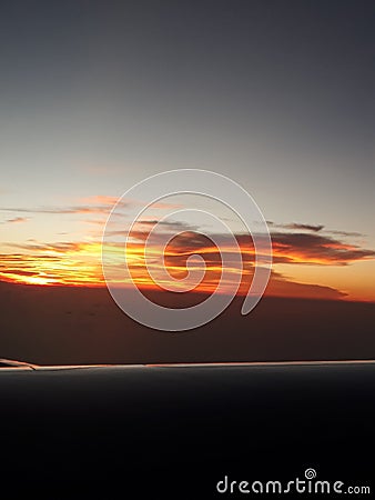 beautyful sunset view in pengarang seashore Stock Photo