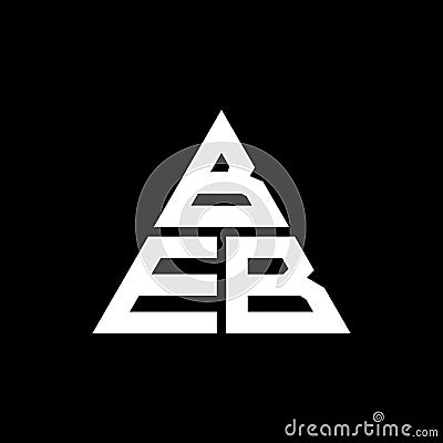 BEB triangle letter logo design with triangle shape. BEB triangle logo design monogram. BEB triangle vector logo template with red Vector Illustration