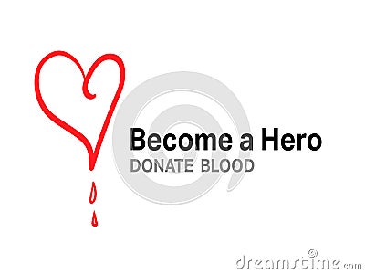 Become a hero donate blood vector Vector Illustration