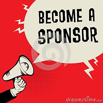 Become a Sponsor business concept Vector Illustration