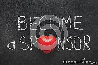 Become a sponsor Stock Photo