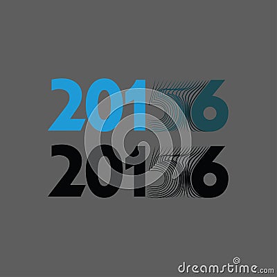 2015 is becoming 2016 Vector Illustration