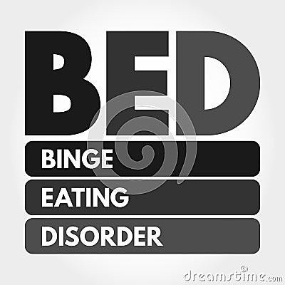 BED - Binge Eating Disorder acronym concept Stock Photo