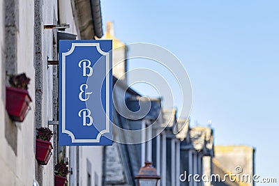 Bed and Breakfast sign Stock Photo