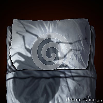 Bed Bug Fear Stock Photo
