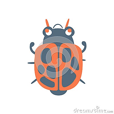 Bed bug soldier cartoon colorful character vector Illustration Vector Illustration