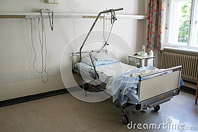 Bed in Hospital Stock Photo