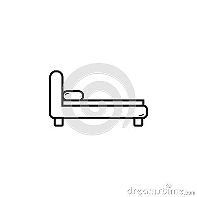 bed icon. Element of furniture for mobile concept and web apps. Thin line icon for website design and development, app developmen Stock Photo