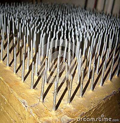 Bed Of Nails Stock Photo