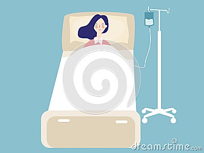 bed resting hospital sick patient unhealthy recovering health care injury disease treatment medical Stock Photo