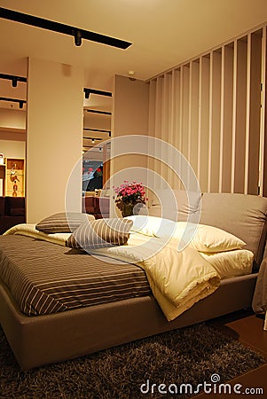 Bed room interior Stock Photo