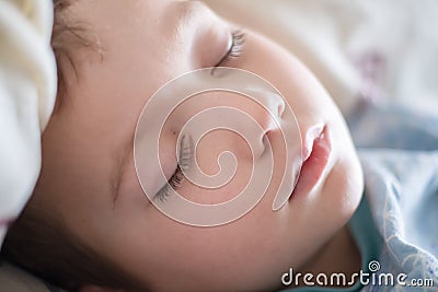 Bed sleep child person portrait, childhood Stock Photo