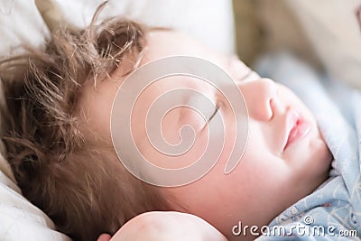 Bed sleep child person portrait, people Stock Photo