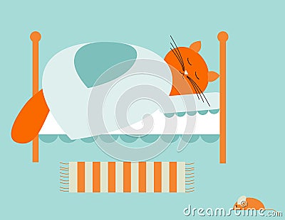 Bed time Vector Illustration