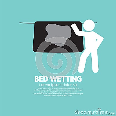 Bed Wetting Symbol. Vector Illustration