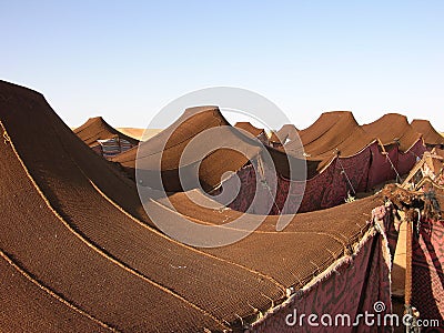 Bedouin camp in Morocco Stock Photo
